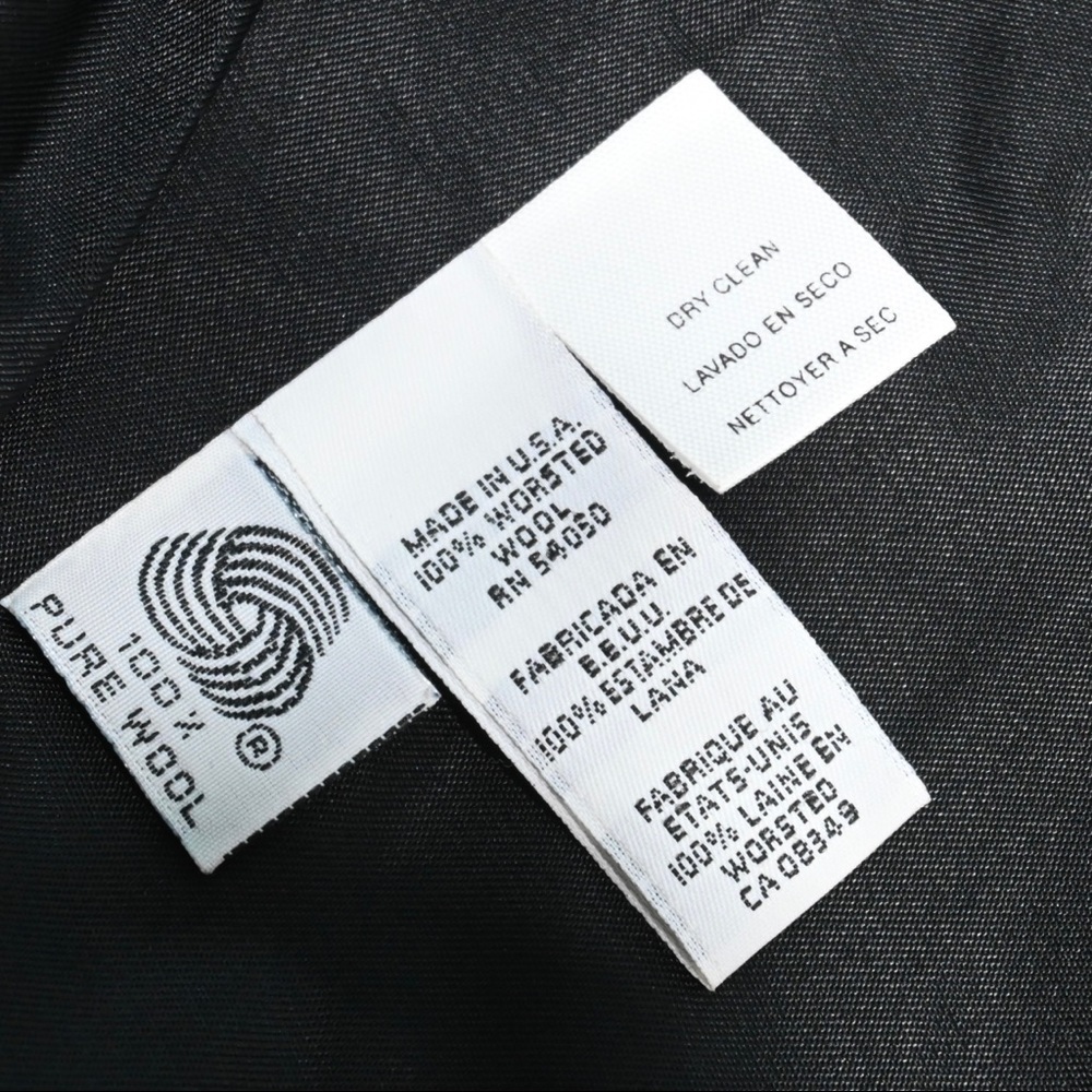 Jones New York Petite Wool Blend Peacoat 2P Classic Tailored Minimalist Coat - Picture 7 of 11
